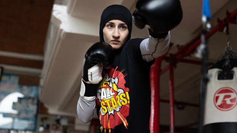 ‘She’s not your typical boxer. She’s Muslim. She’s wearing a hijab.’