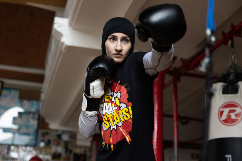 ‘She’s not your typical boxer. She’s Muslim. She’s wearing a hijab.’