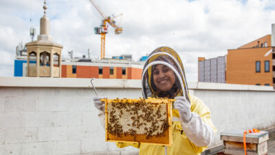 Bushwood Bees London Mosque Salma Attan Beekeeper