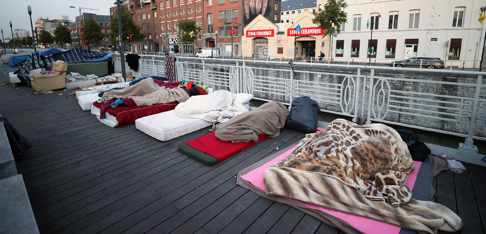 Refugees in Brussels, Belgium