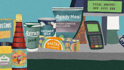 Ramadan 2023 Food Staples Iftar Cost of Living - Illustrations for Hyphen by Jess Knights