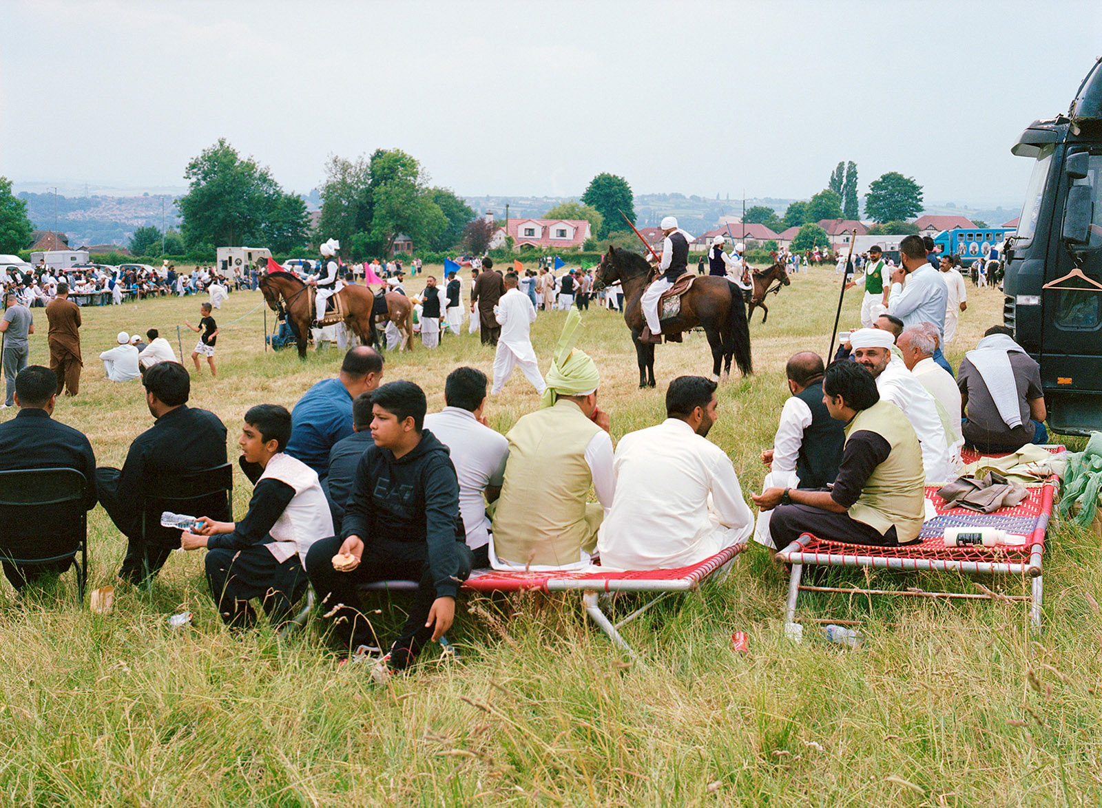 Members of Bradford's Chairman Club at a neza bazi event in Dewsbury, photo for Hyphen by Megan Eagles