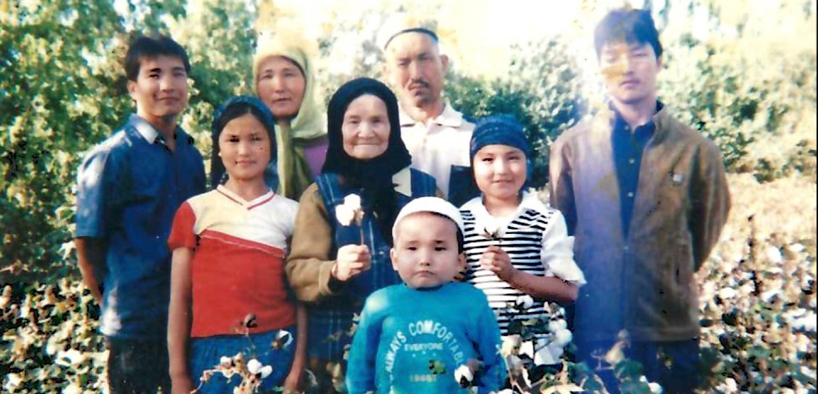 Kerim Zair, an Uyghur living in exile in London, has not heard from his family in China’s Xinjiang region since 2016: mother (middle) 2 sisters (right) two sister-in-laws (left).