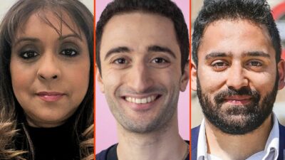 Hyphenated podcast guests. Photographs courtesy of Shamim Chowdhury (left), Hasan Al-Habib (centre), Ali Milani (right)