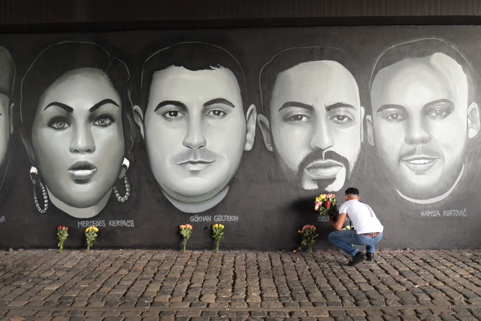 A mural in memory of the Hanau attack victims
