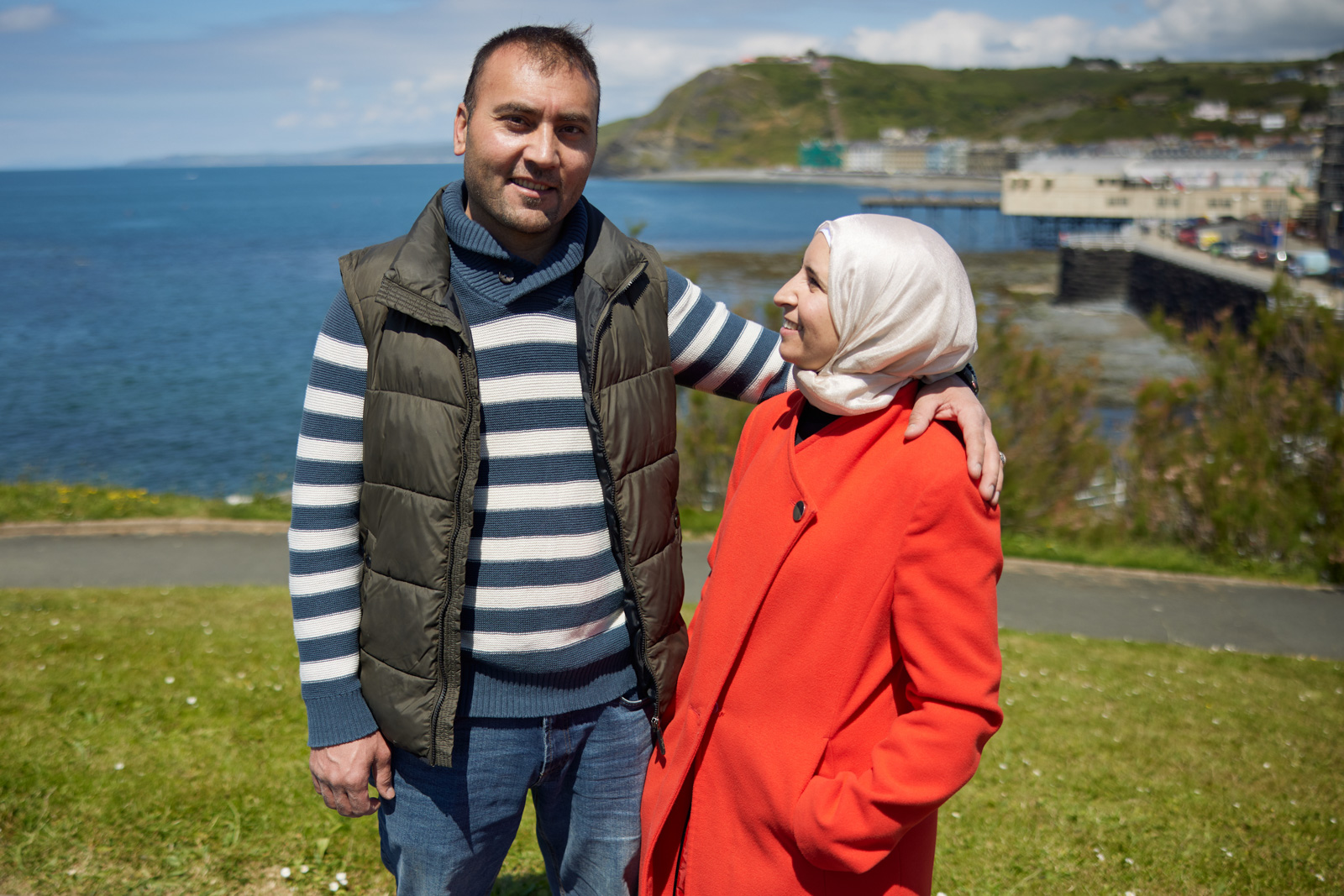 Latifa Najjar and her husband came to the UK in 2016 from Syria via Egypt and made a new home in Aberystwyth. Photo for Hyphen by Mohamed Hassan