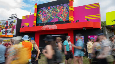 Arrivals, the South Asian space at Glastonbury, 2024. Photo by Yushy Pachnanda