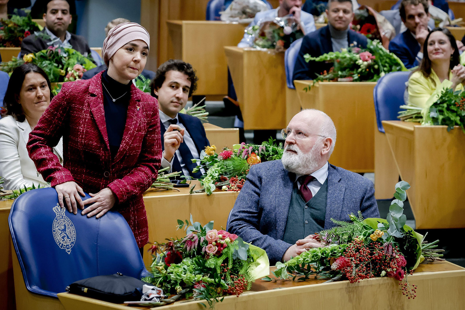 Dutch politician Esmah Lahlah being sworn in to the House of Representatives. ANP/Alamy Live News