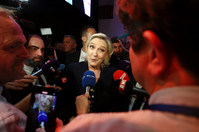 Historic win for Le Pen and far right in French first-round vote