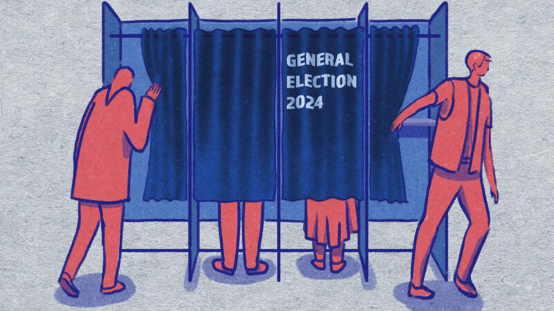 UK General Election 2024 Analysis by Lewis Baston. Illustration for Hyphen by Gogi Kamushadze