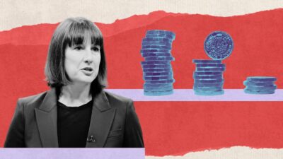 The problem for Labour is that the good news about the economy has started to come a little too early, writes Shehab Khan. Artwork by Hyphen, photos by Leon Neal/ Darren Robb/ Getty Images