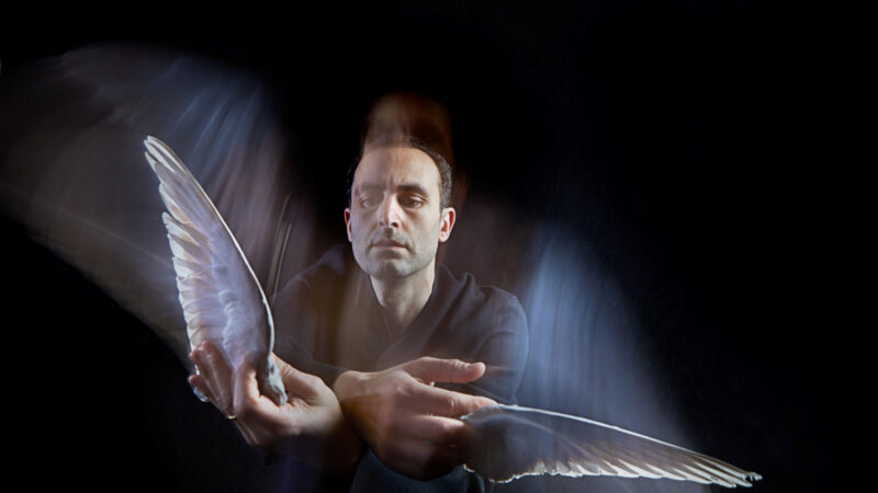 Writer and actor Khalid Abdalla in his new play, Nowhere