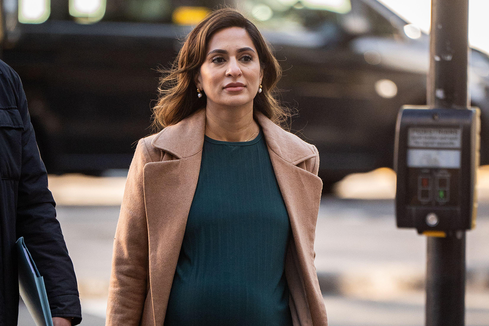 Marieha Hussain arrives at Westminster Magistrate's Court this morning. Hussain has been acquitted of a racially aggravated public order offence.