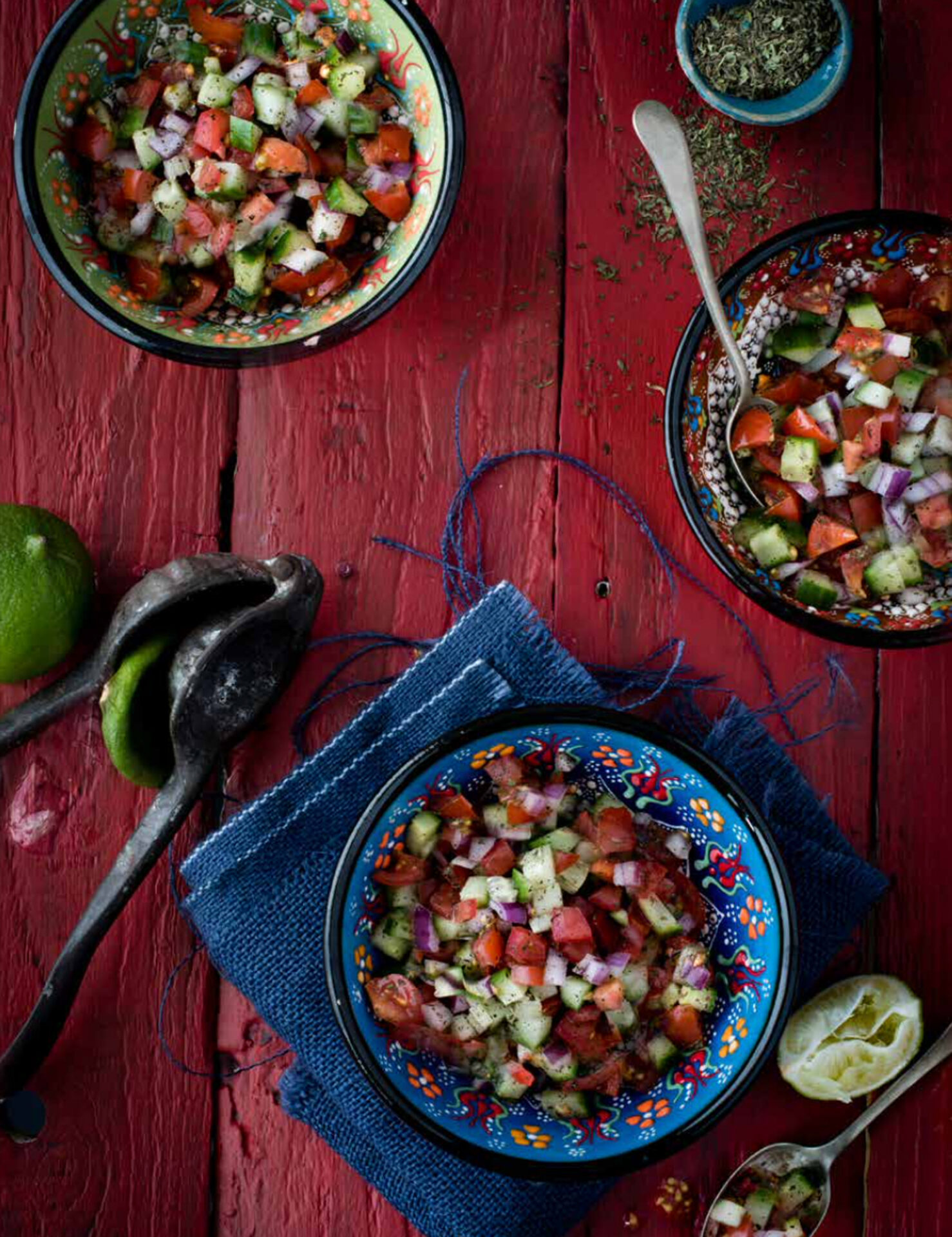 Picture of Shirazi salad, a recipe from Atoosa Sepehr’s book From a Persian Kitchen