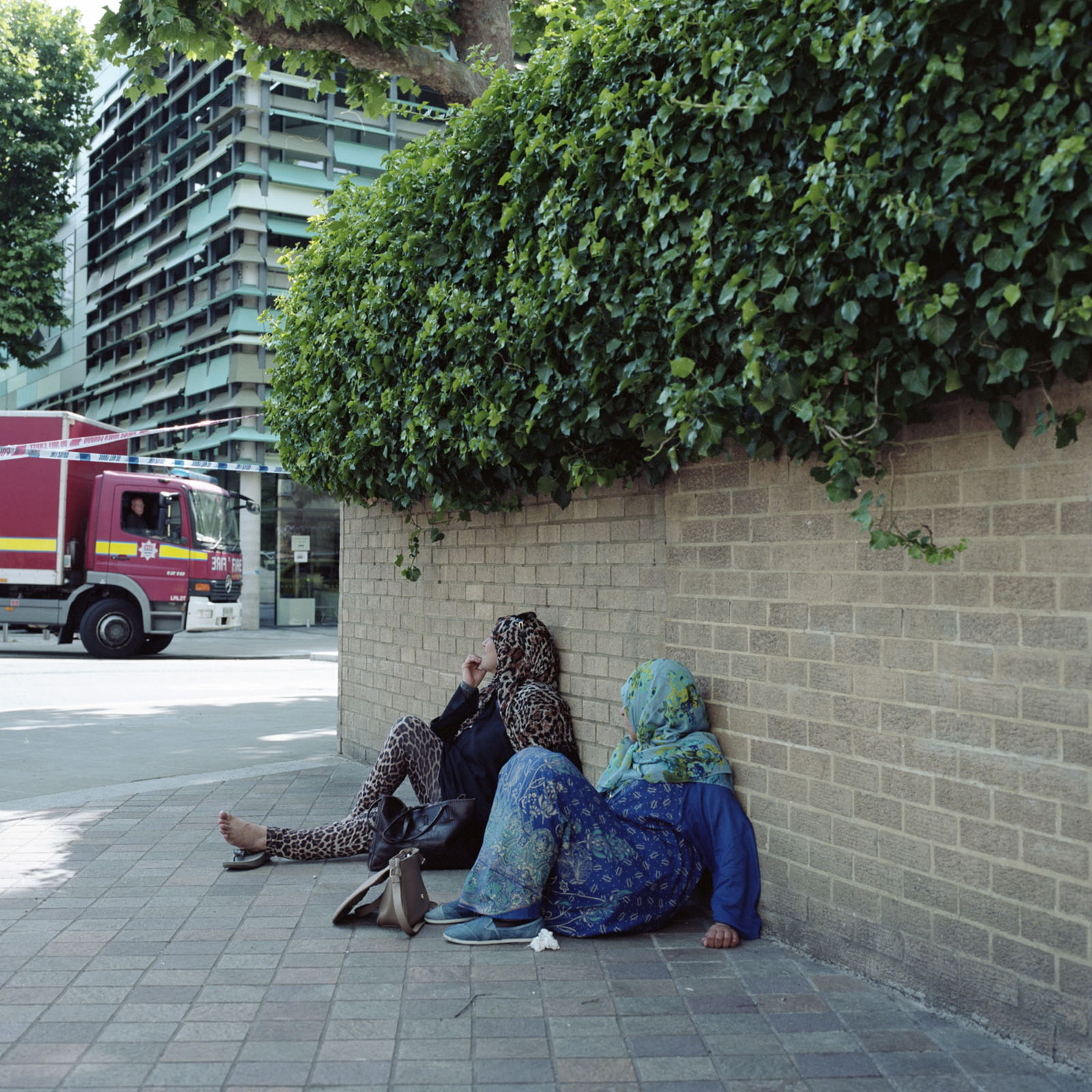 On 14 June 2017, the morning of the fire, residents watched in disbelief as ambulances and fire engines raced to Grenfell Tower. Photography by Nicola Muirhead