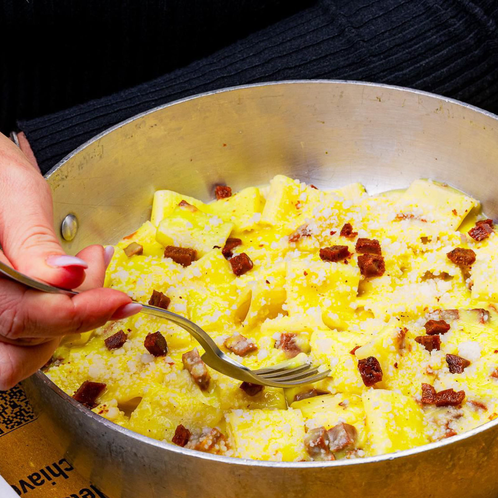 meat-free carbonara. Photo courtesy of Buddy Veggy