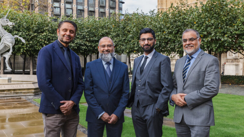 From left to right: Shockat Adam, Iqbal Mohammed, Adnan Hussain, Ayoub Khan, Independent Members of Parliament.