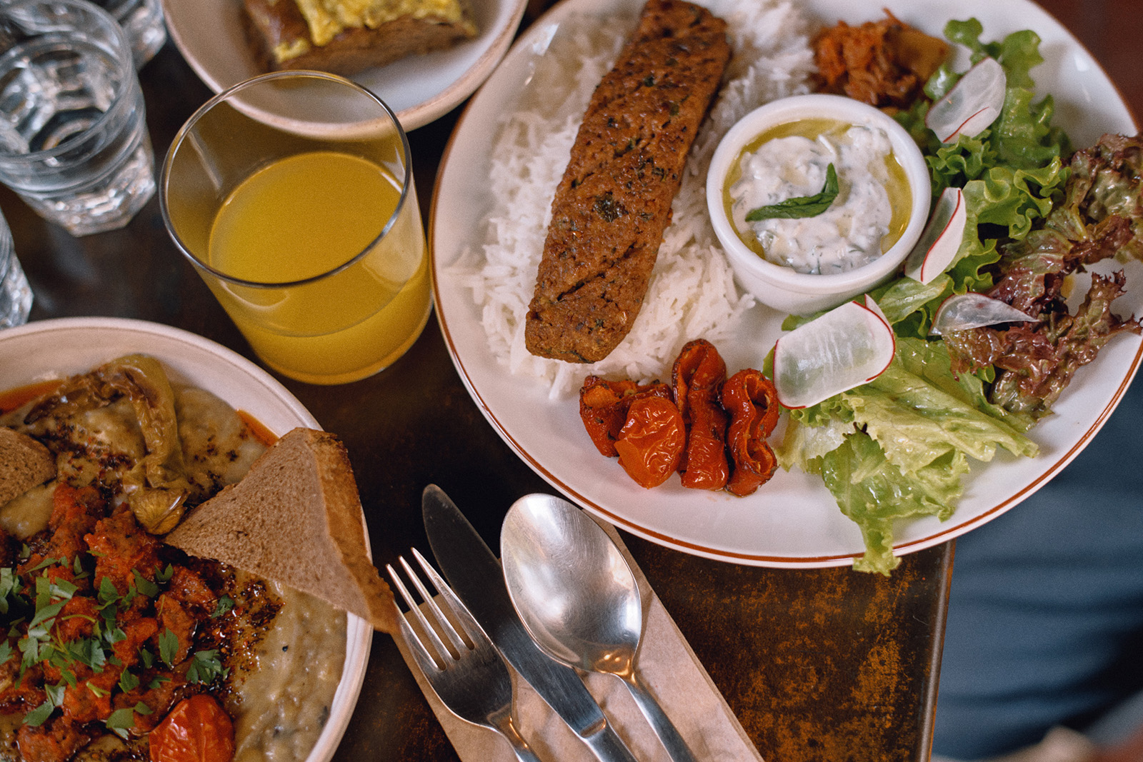 A plate of vegan Turkish mezzo at Vegan Dükkan Lokanta 