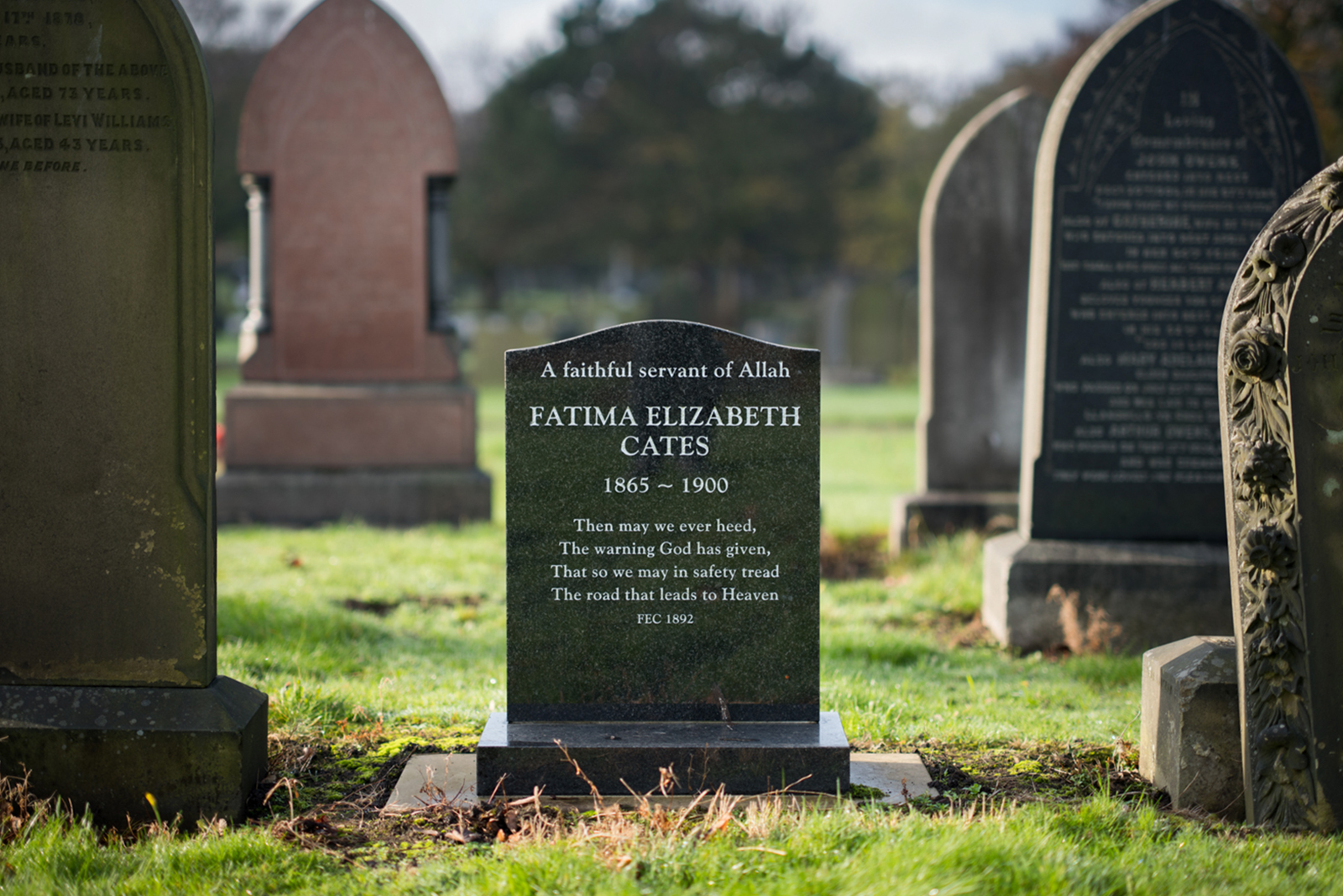 The tombstone of Fatima Cates