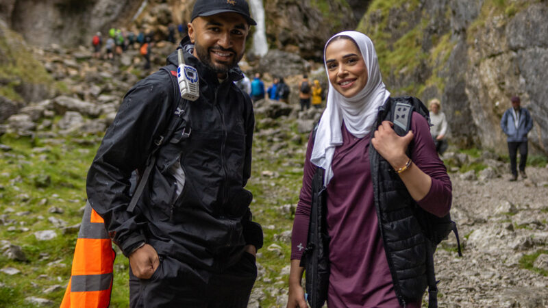 Safura Said (right), The Connect Club founder and organiser of the Yorkshire Dales singles hike, and lead guide Haroon Shaikh
