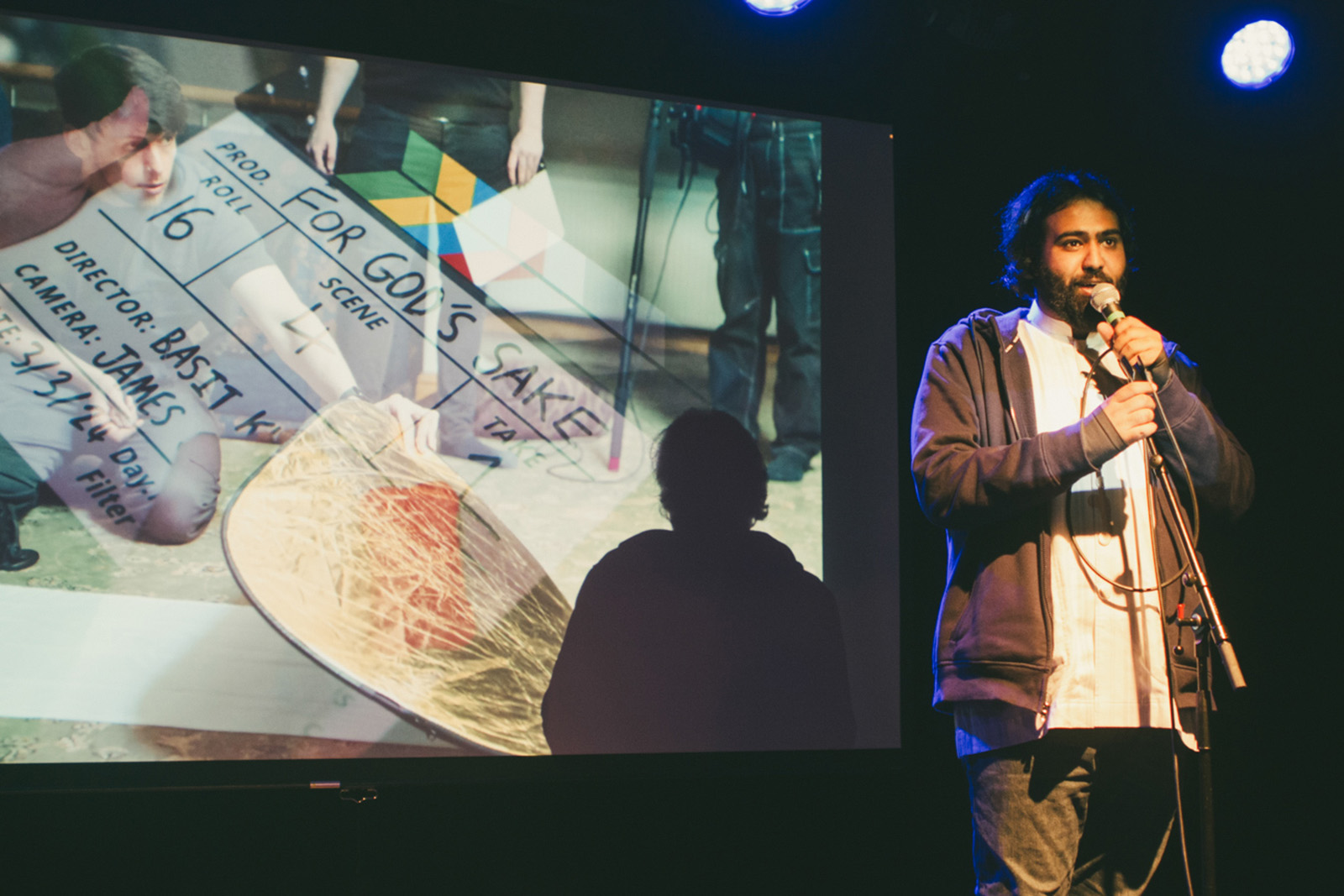 Basit Khan at the screening of his debut short film, For God's Sake, at Bury arts centre The Met