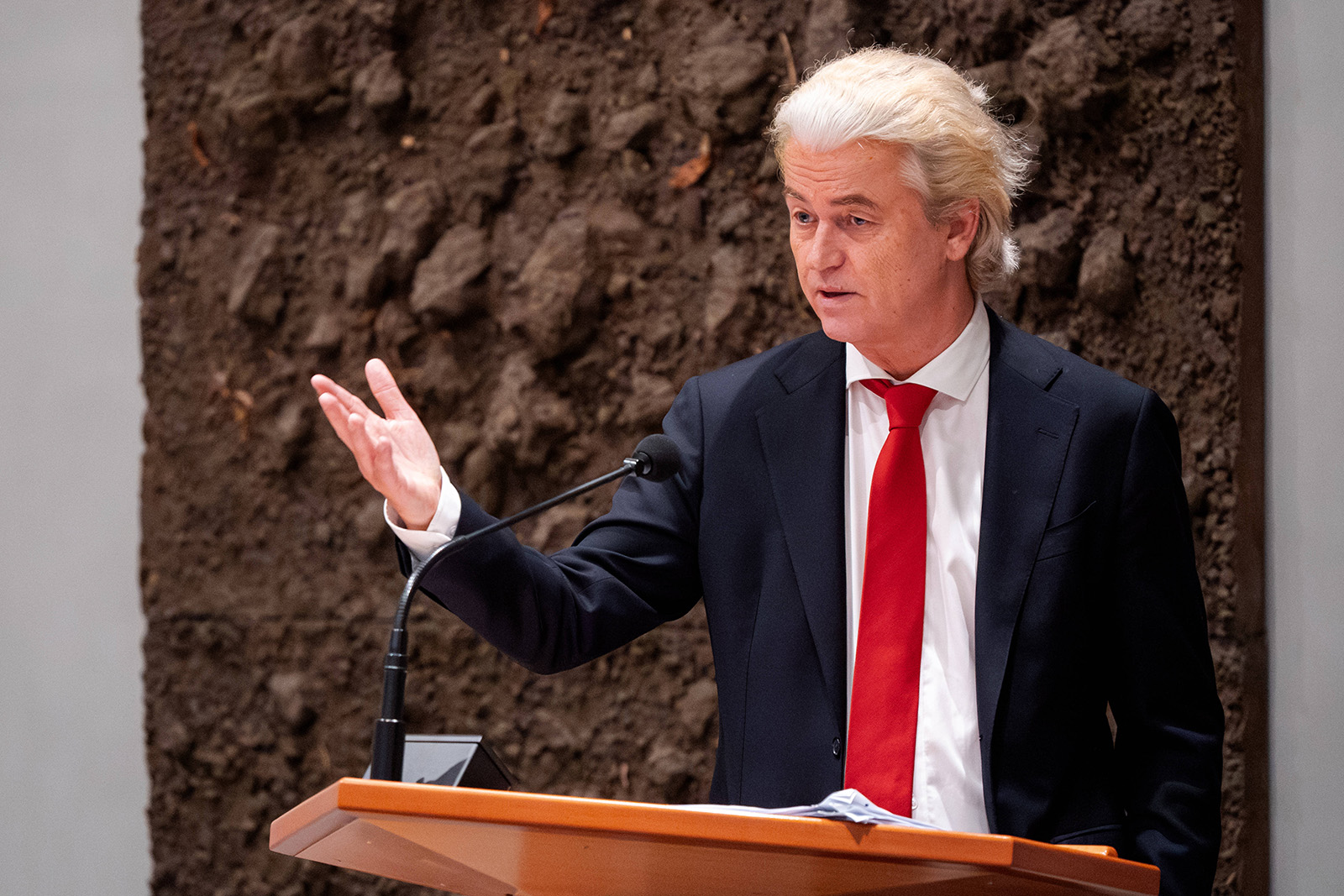 Geert Wilders, leader of the far-right Freedom party (PVV)