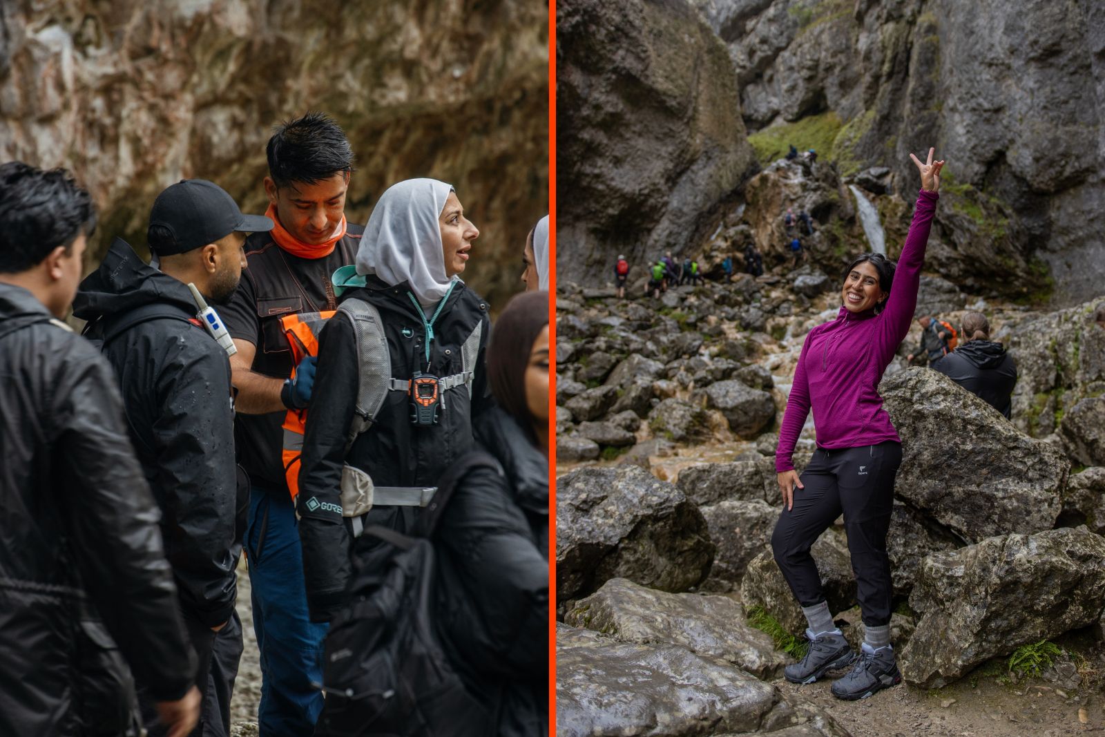 Walkers taking part in The Connect Club's singles hike in the Yorkshire Dales