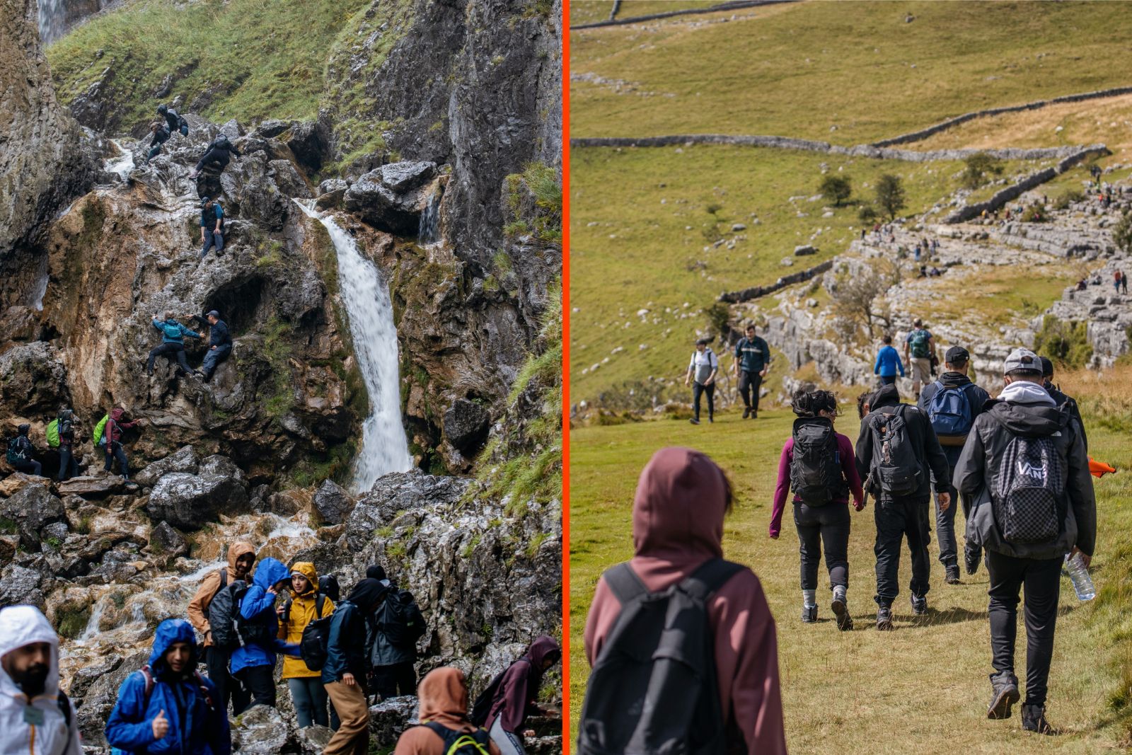 Walkers taking part in The Connect Club's singles hike in the Yorkshire Dales