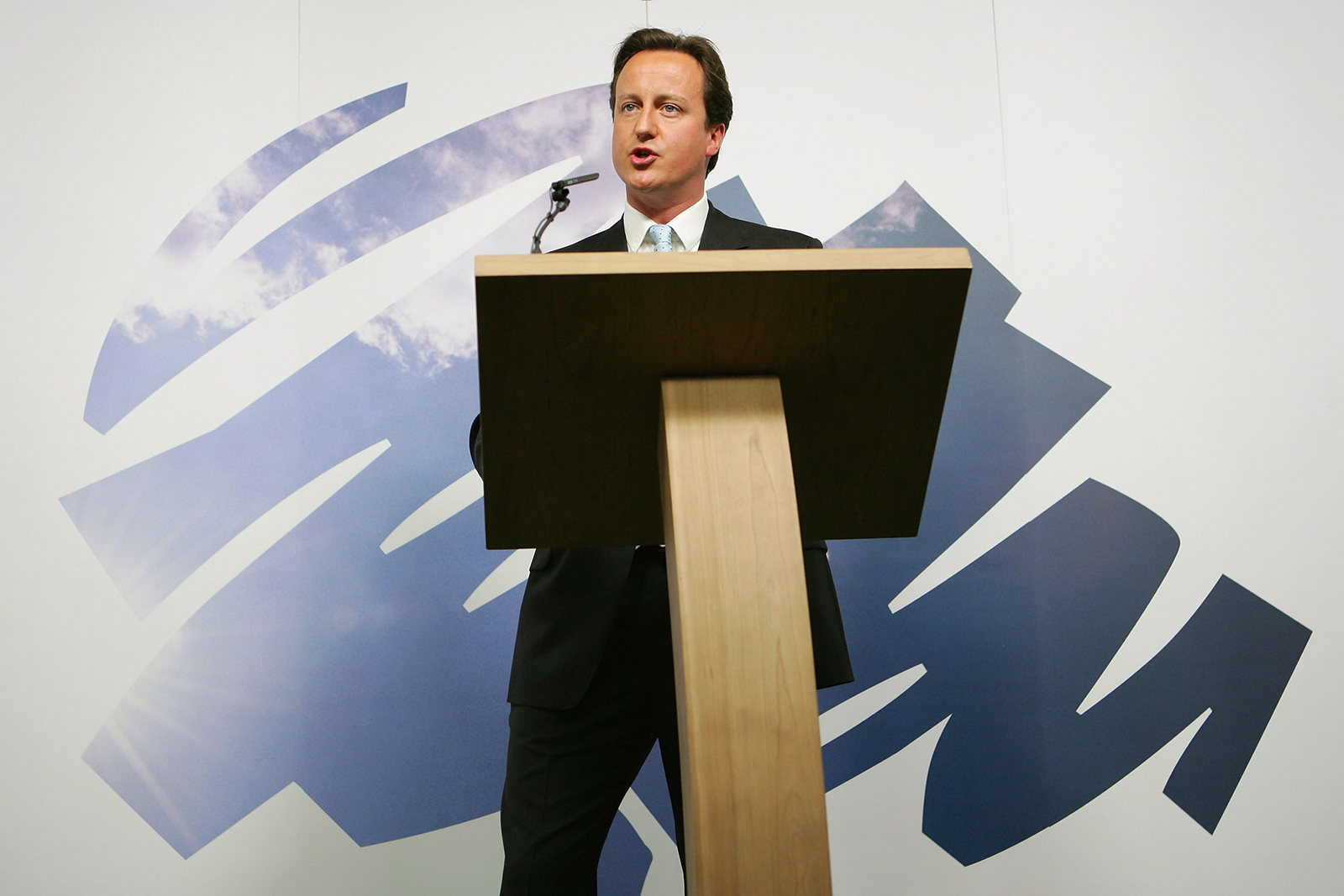 David Cameron speaking at a Policy Exchange event in July 2007, when he was Conservative party leader.