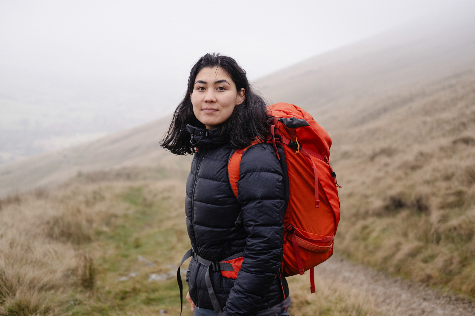 Freshta Ibrahimi in the Peak District, Derbyshire. 