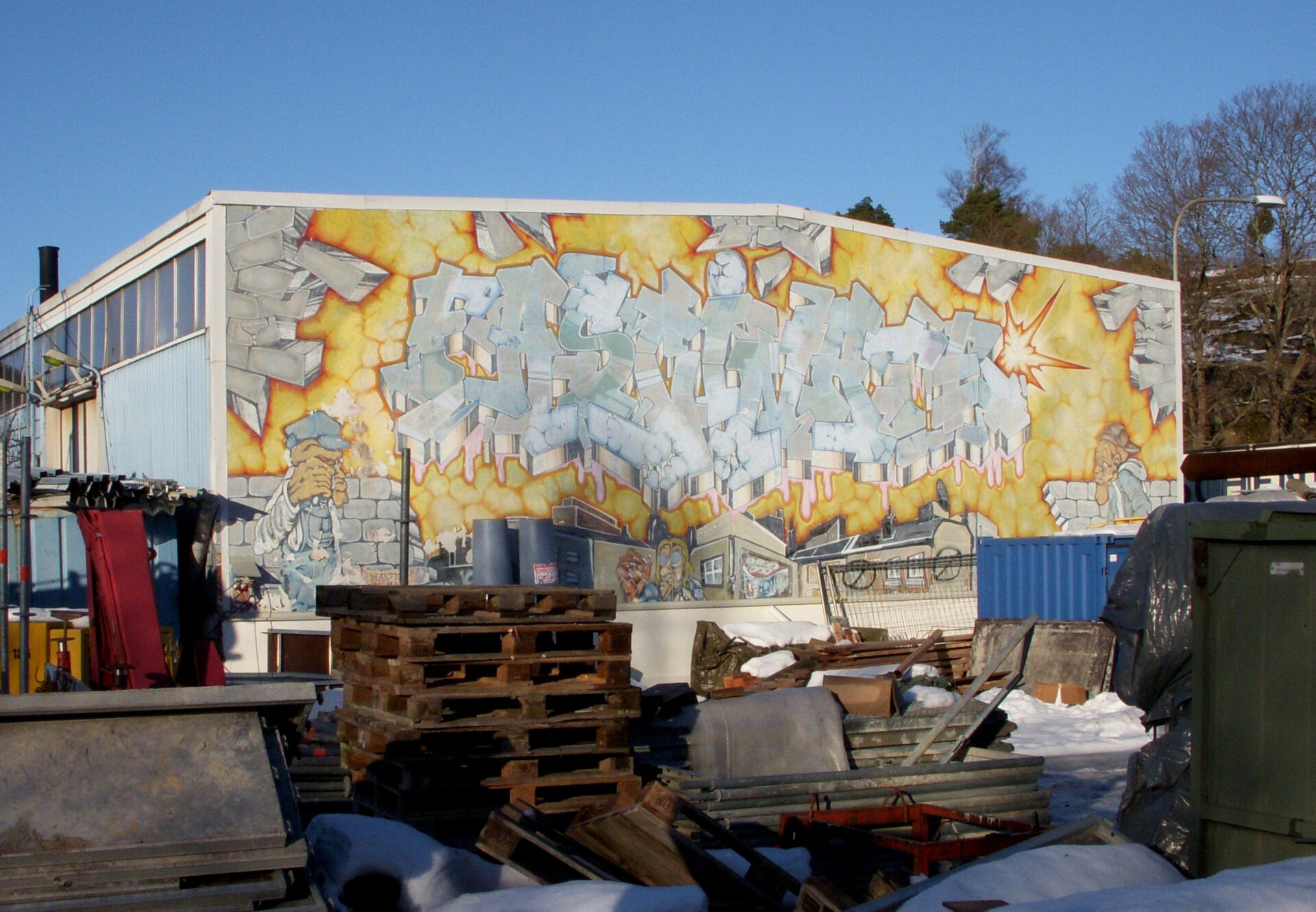 Fascinate mural in Bromsten, Sweden in 1989. By Tarik Saleh and Circle