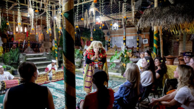 A legong dance at one of Ubud's royal palaces.