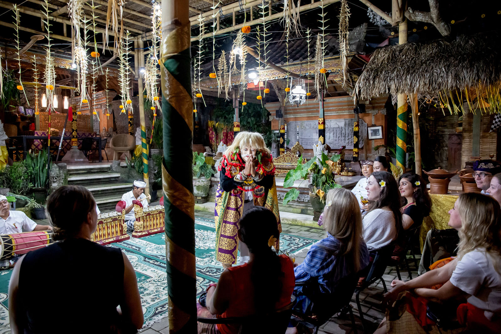 A legong dance at one of Ubud's royal palaces. 