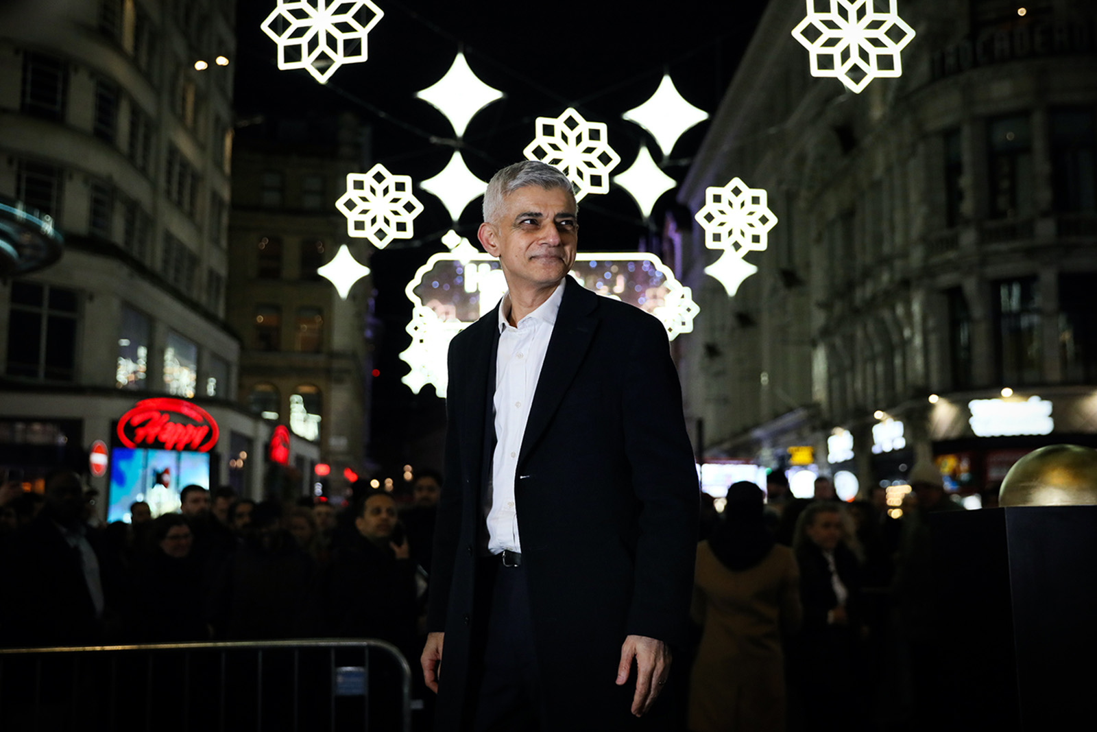 Sadiq Khan at Ramadan lights switch on in London