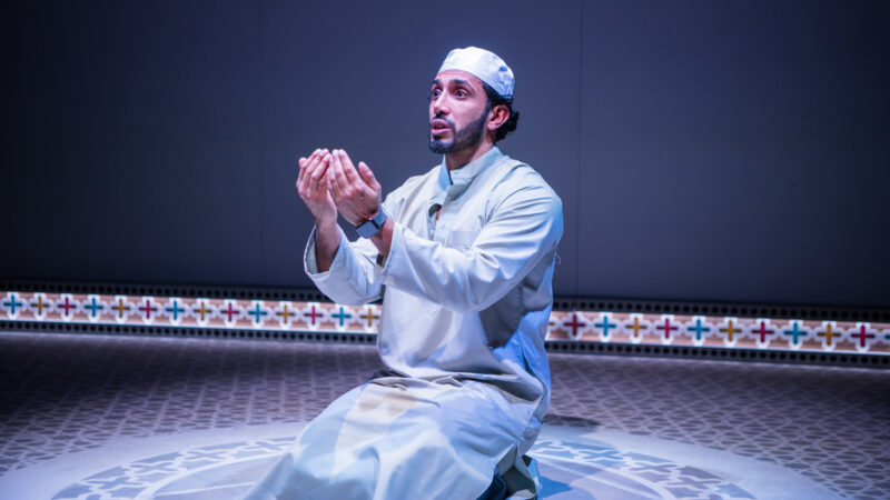 Yasser, played by actor Adeel Ali, in 10 Nights at Riverside Studios in Hammersmith, London.