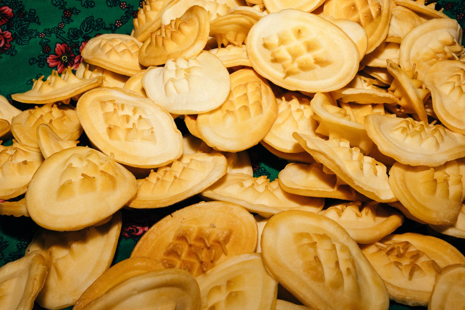 Oscypek, traditional smoked cheese from the Tatra Mountains, on display at a stall on Krupówki in Zakopane, Poland, January 9, 2025.