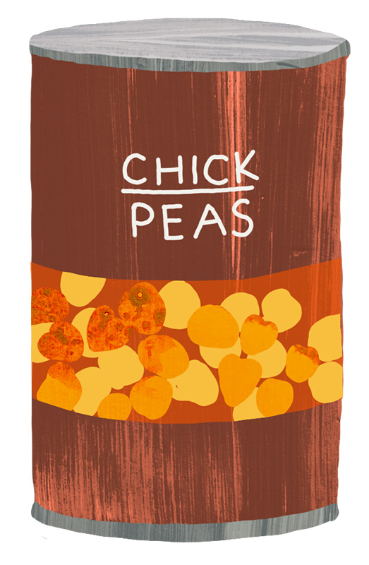 illustration of tinned chickpeas