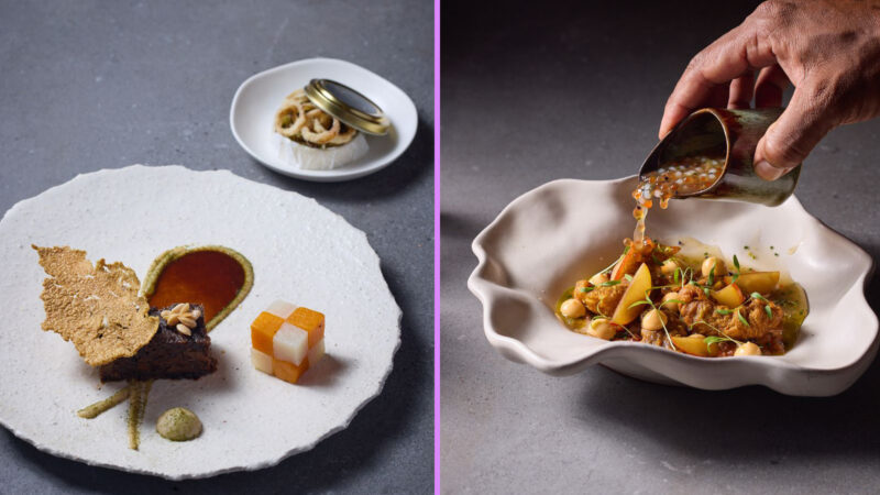 Two dishes of food from Happy Uncles