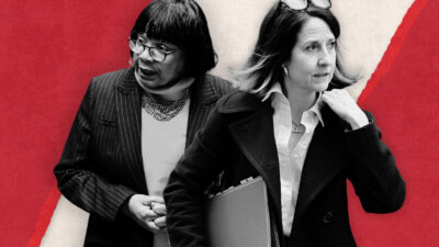 (left) Diane Abbott MP and (right) Liz Kendall, MP and secretary of state for work and pensions