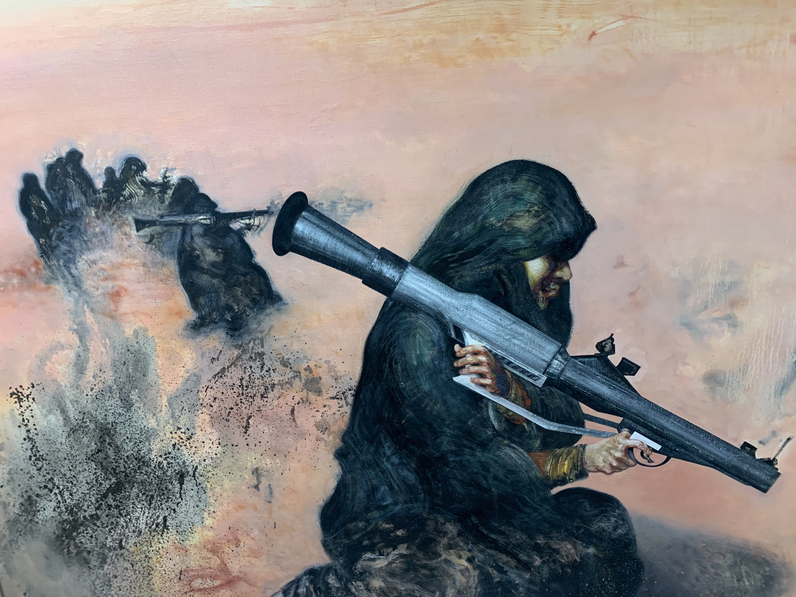 Gulf Women Prepare For War by Maggi Hambling. 
