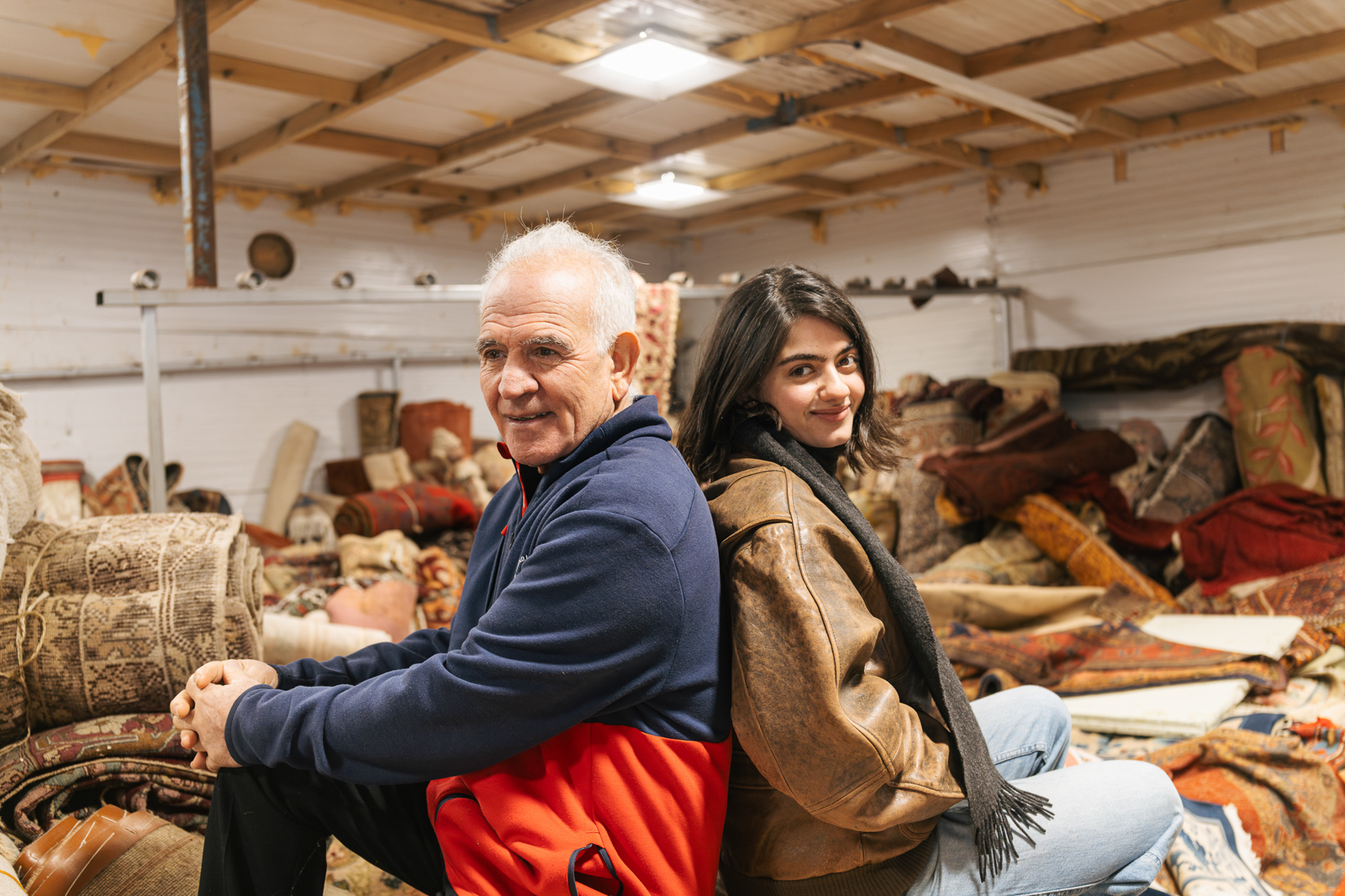 Thames Carpets owners Bahram (left) and Sophie Javadi-Babreh