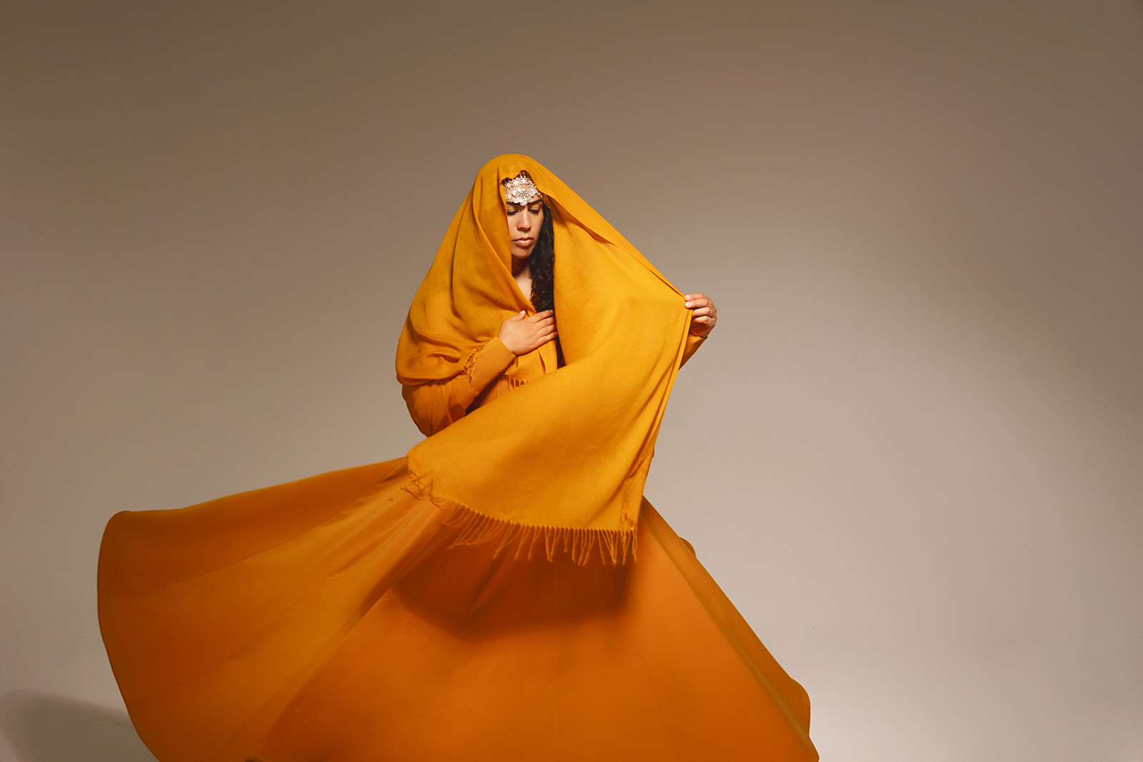 Rana Gorgani, a Paris-based whirling teacher.