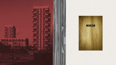 Collage illustrating story about housing court evictions