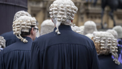 The back of a group of judges