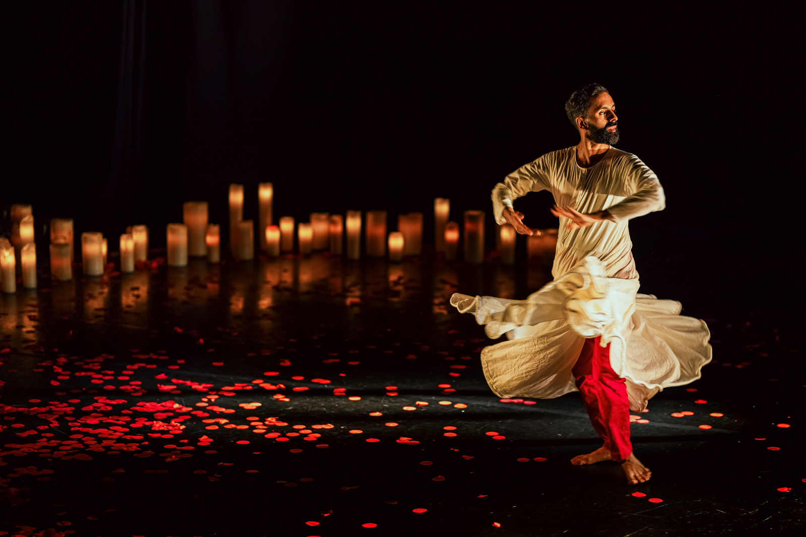 Aakash Odedra performs in Songs of the Bulbul