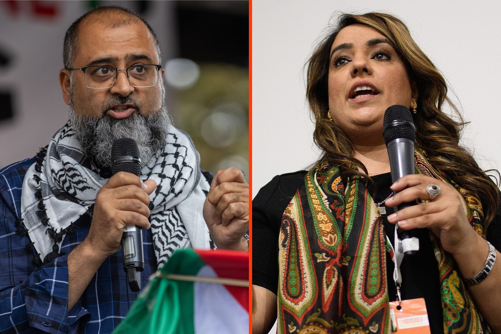 Left: Iqbal Mohamed, Independent MP. Right: Labour MP Naz Shah.