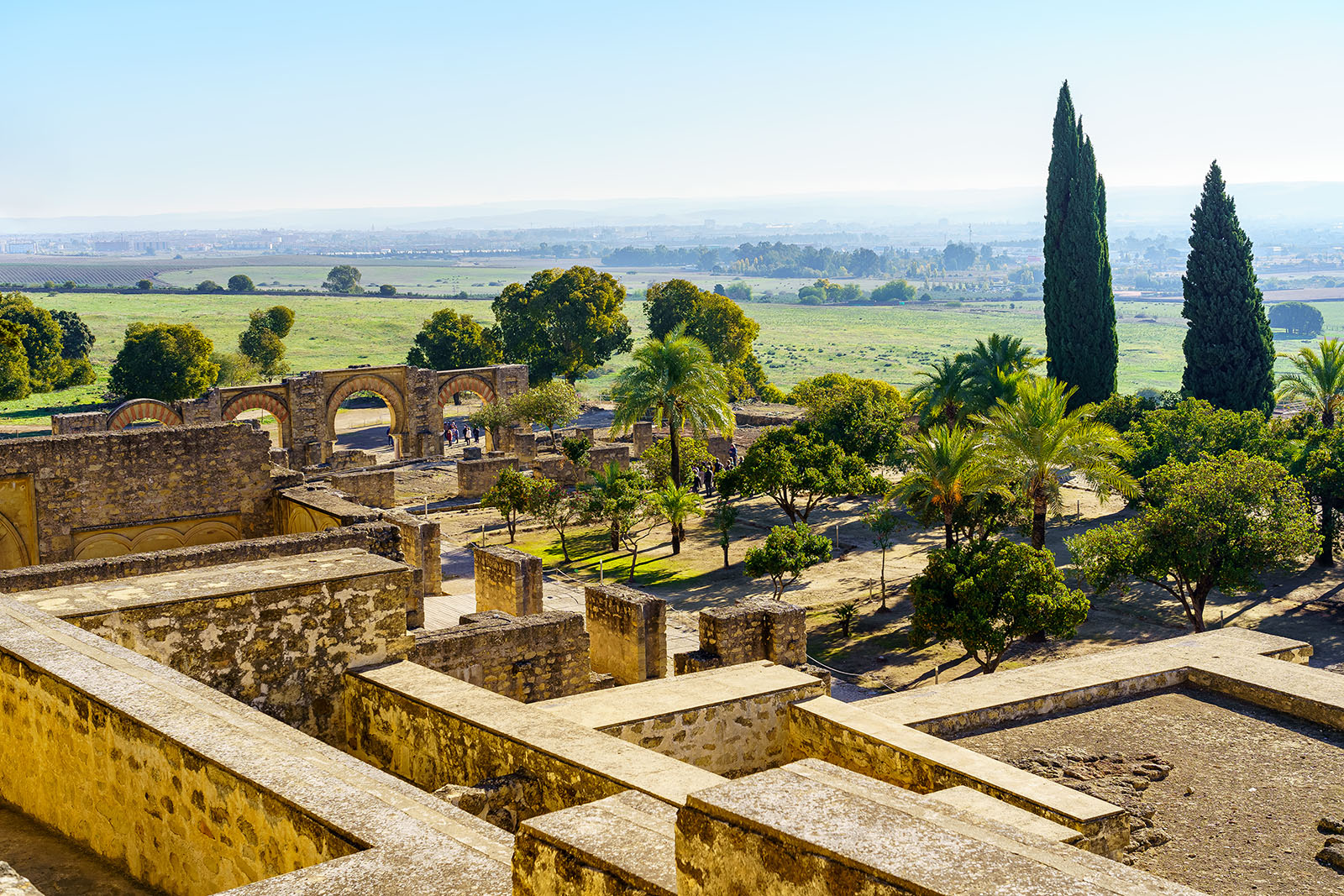Archaeological ruins of Medina Azahara, ancient Arab palaces in Córdoba.
