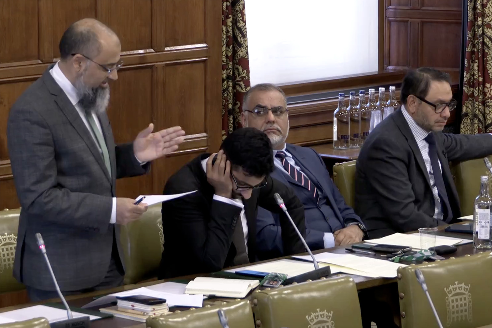 MP's Iqbal Mohamed, Adnan Hussain, Ayoub Khan and Shockat Adam at the debate