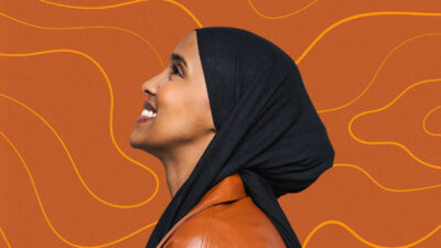 A woman wearing a hijab