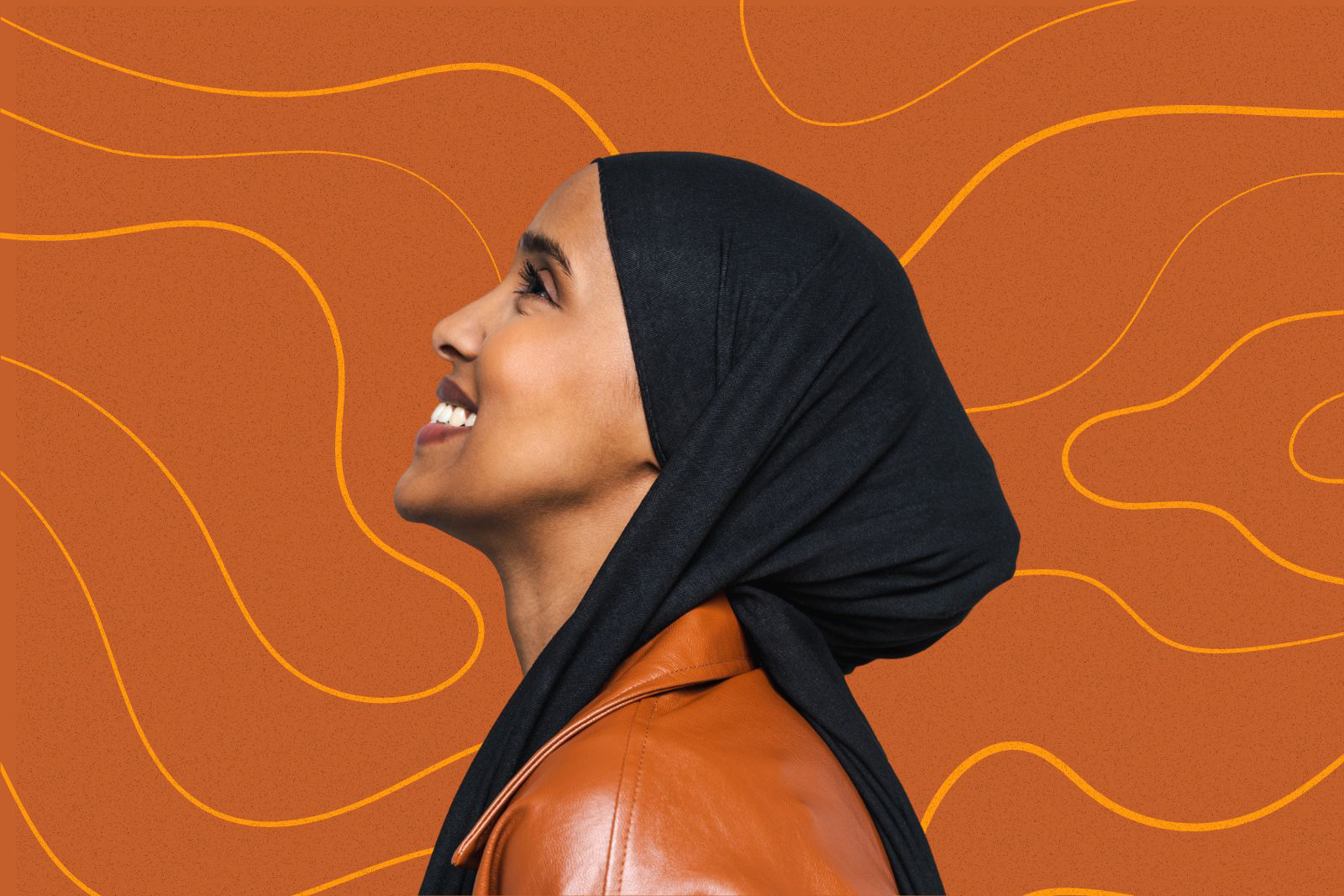 A woman wearing a hijab